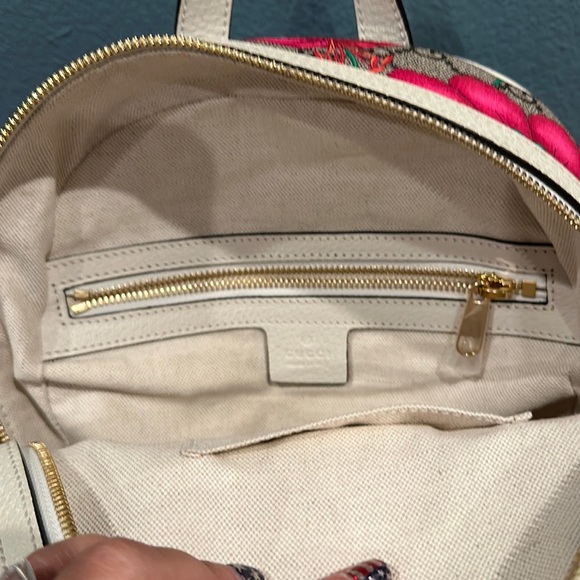 GUCCI 547965 Ophidia Flora Gg Supreme Canvas Backpack in GG Supreme Canvas - Picture 4 of 16